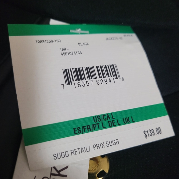 Anne Klein Black Cape with Leather Trim - Picture 3 of 4